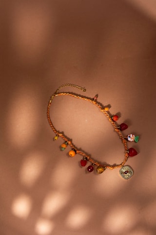 Collana - Dorato e verde