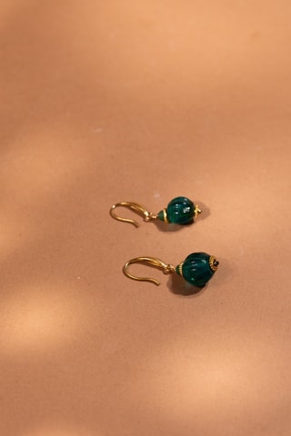 Orecchini - Dorato e verde 