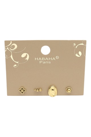 4 orecchini - Dorato