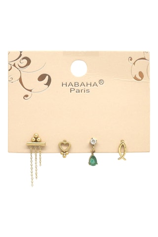 4 orecchini - Dorato