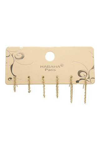 3 paia di orecchini - Dorato