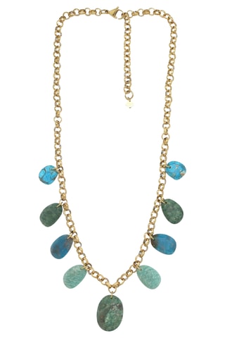 Collana - Turchesi, agate, apatiti e amazzoniti