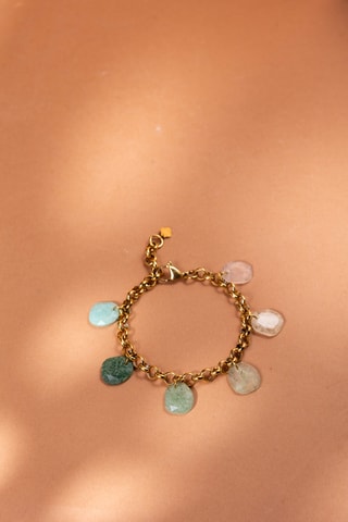 Bracciale - Quarzo, amazzoniti, rubini zoisite e prehnite