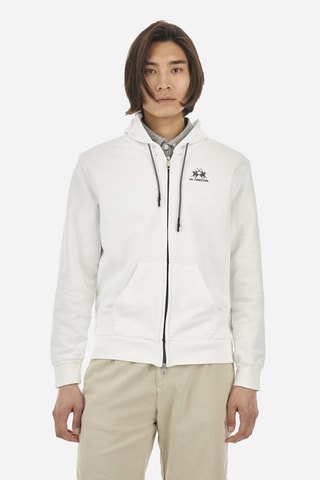 Sudadera regular fit con capucha - Blanco