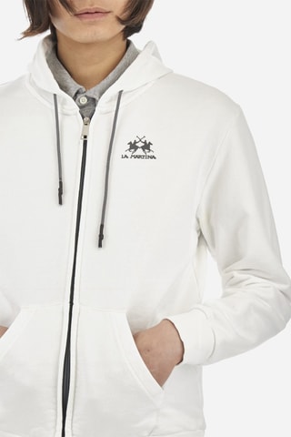 Sudadera regular fit con capucha - Blanco