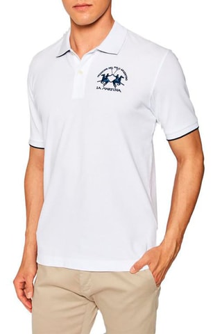 Polo - Blanco y azul