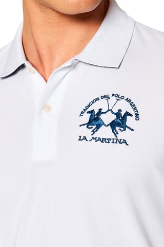 Polo - Blanco y azul