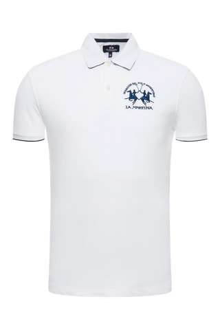 Polo - Blanco y azul