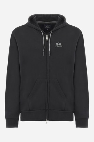 Sudadera regular fit con capucha - Negro