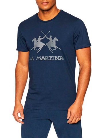 Camiseta - Azul y gris