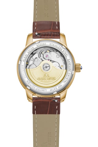 Automatisch Leren Horloge met Diamanten en Doublé Geelgoud