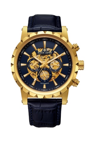 Automatisch Leren Horloge - Blauw en Goudkleurig