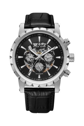 Automatisch Leren Horloge - Zwart en Zilverkleurig