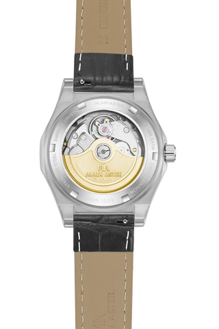 Leren Automatische Horloge met Zirkonia’s