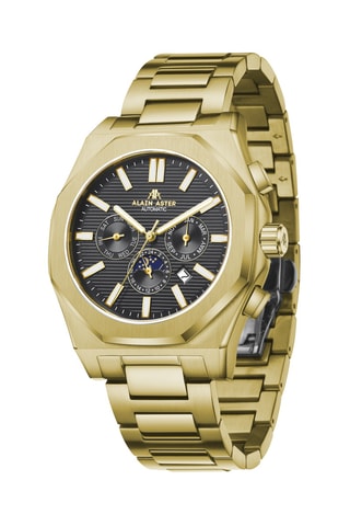 Relógio automático de aço - Dourado