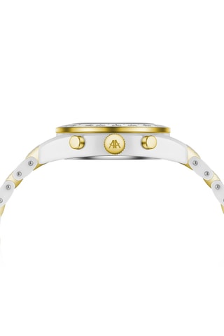 Relógio automático de cerâmica - Taquímetro - Prateado