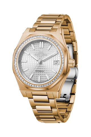 Stalen Automatische Horloge met Zirkonia’s