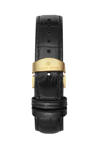 Relógio automático em couro e folheado a ouro amarelo - Taquímetro