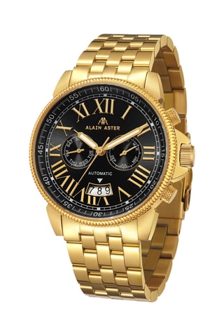 Relógio automático de aço - Dourado