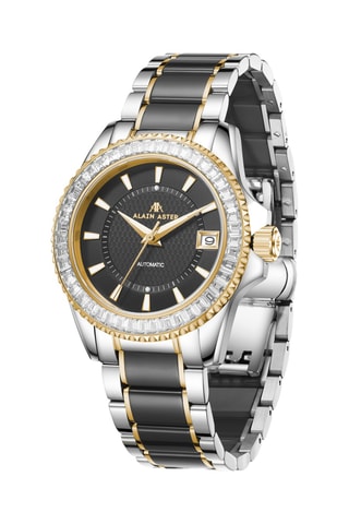 Keramische Automatisch Horloge met Zirkonia’s en Diamanten