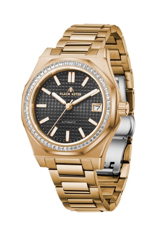 Stalen Automatische Horloge met Zirkonia’s