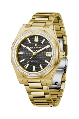 Stalen Automatische Horloge met Zirkonia’s