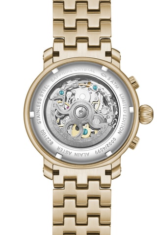 Montre automatique en acier et zircons