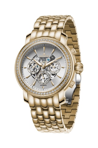 Montre automatique en acier et zircons