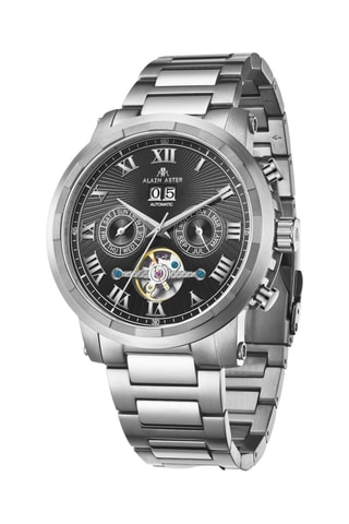 Relógio automático de aço - Prateado