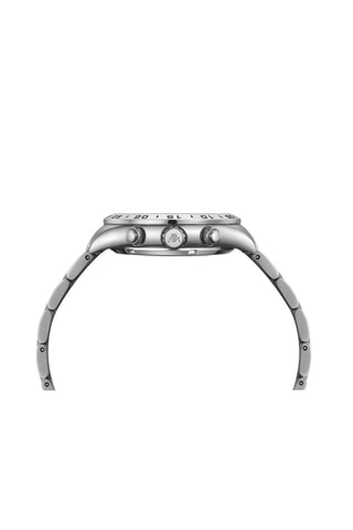 Relógio automático de aço - Taquímetro - Prateado