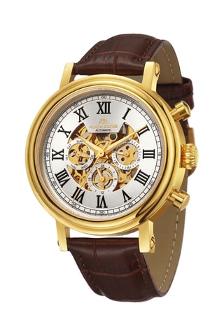 Automatisch Leren en Doublé Geelgoud Ion Skeletonhorloge