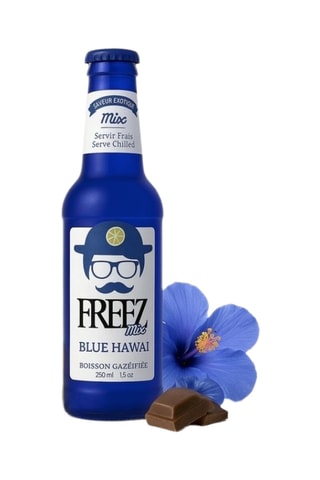 12 x Boisson non alcoolisée blue hawai Freez - Fruits exotiques - 24 x 330 ml