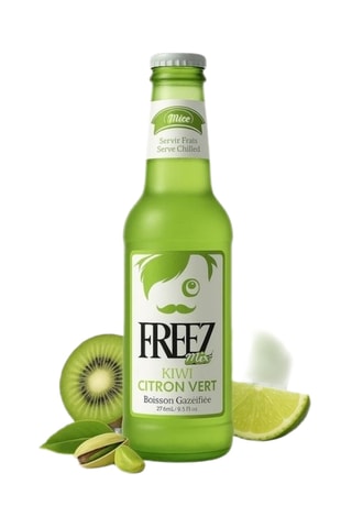 12 x Boisson non alcoolisée kiwi et citron vert Freez - 24 x 250 ml