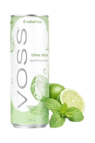 10 x Eau pétillante VOSS citron menthe - 10 x 330 ml
