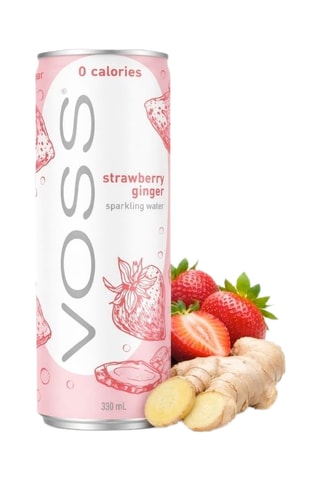 10 x Eau pétillante VOSS fraise gingembre - 10 x 330 ml
