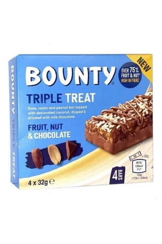 10 x Barres fruit & noix bounty triple treat - Fruit et noix - 10 barres