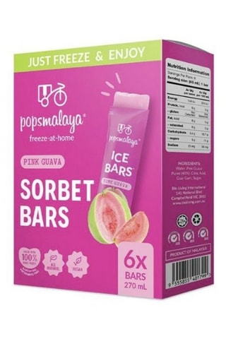 12 x Sorbet goyave rose Pops Malaya - 12 sorbets