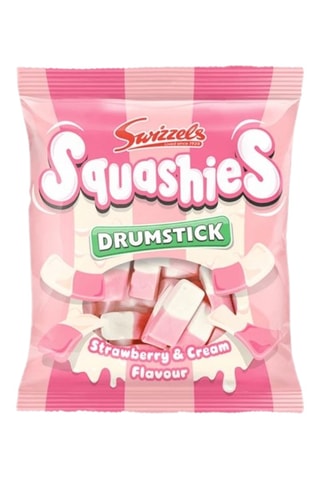 12 x Bonbon drumstick squashies fraise crème - Fraise et crème - 12 x 120 g