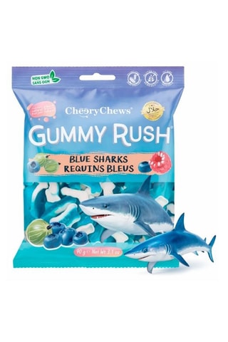 12 x Bonbons requins bleus - Myrtille, framboise - 12 paquets