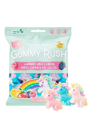 12 x Bonbons gélifiés licornes Gummy Rush - Fruits - 12 paquets
