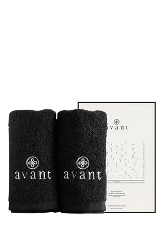 2 gants de toilette pour le visage - Noir