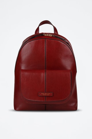 Mochila de piel Faentina - Rojo