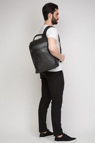 Mochila de piel - Negro