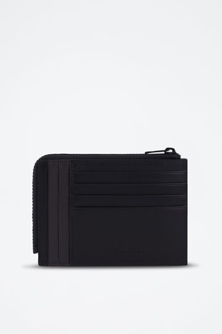 Tarjetero de piel - Negro