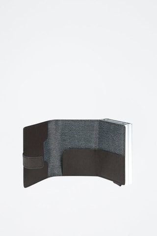 Tarjetero de piel - Negro