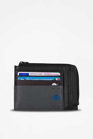 Tarjetero de piel - Negro