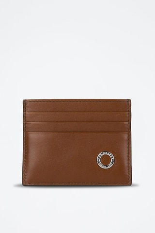 Tarjetero de piel - Marrón