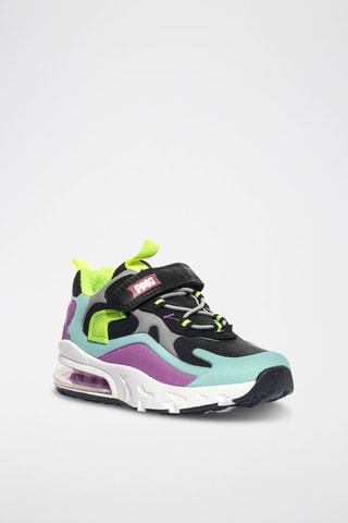 Tenis Trilly - Celeste y negro