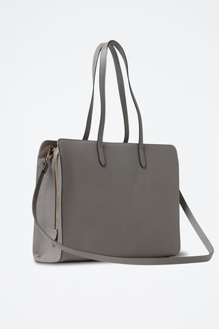 Bolso de piel - Gris oscuro