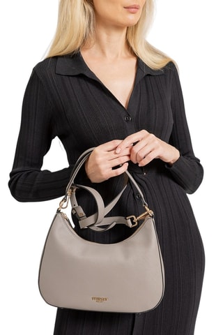 Bolso de piel - Gris oscuro